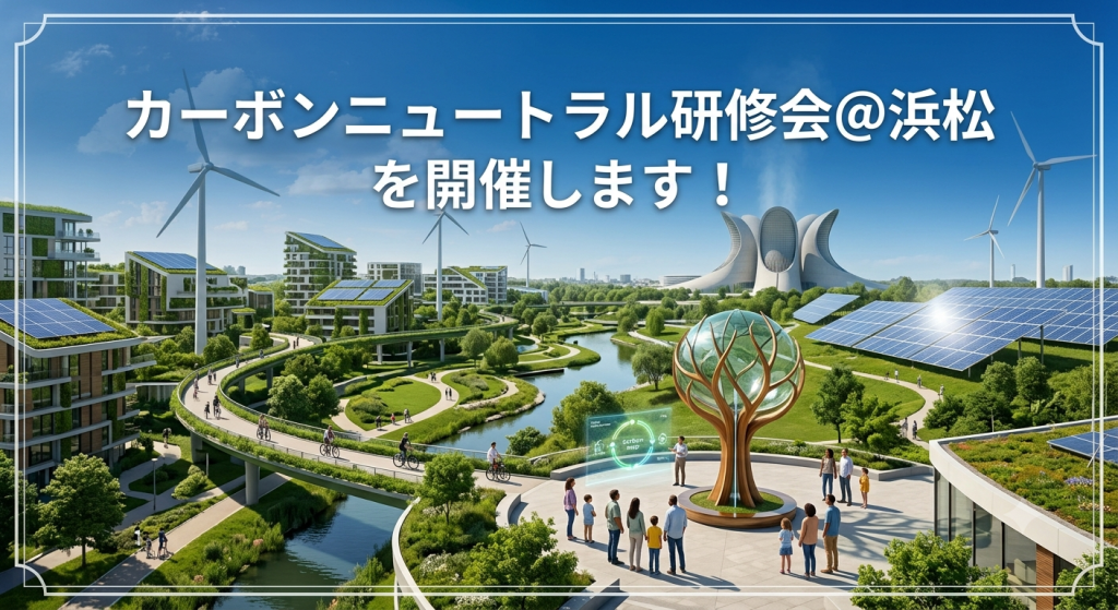 地域企業のGX推進に向けた「カーボンニュートラル研修会＠浜松」を開催します！